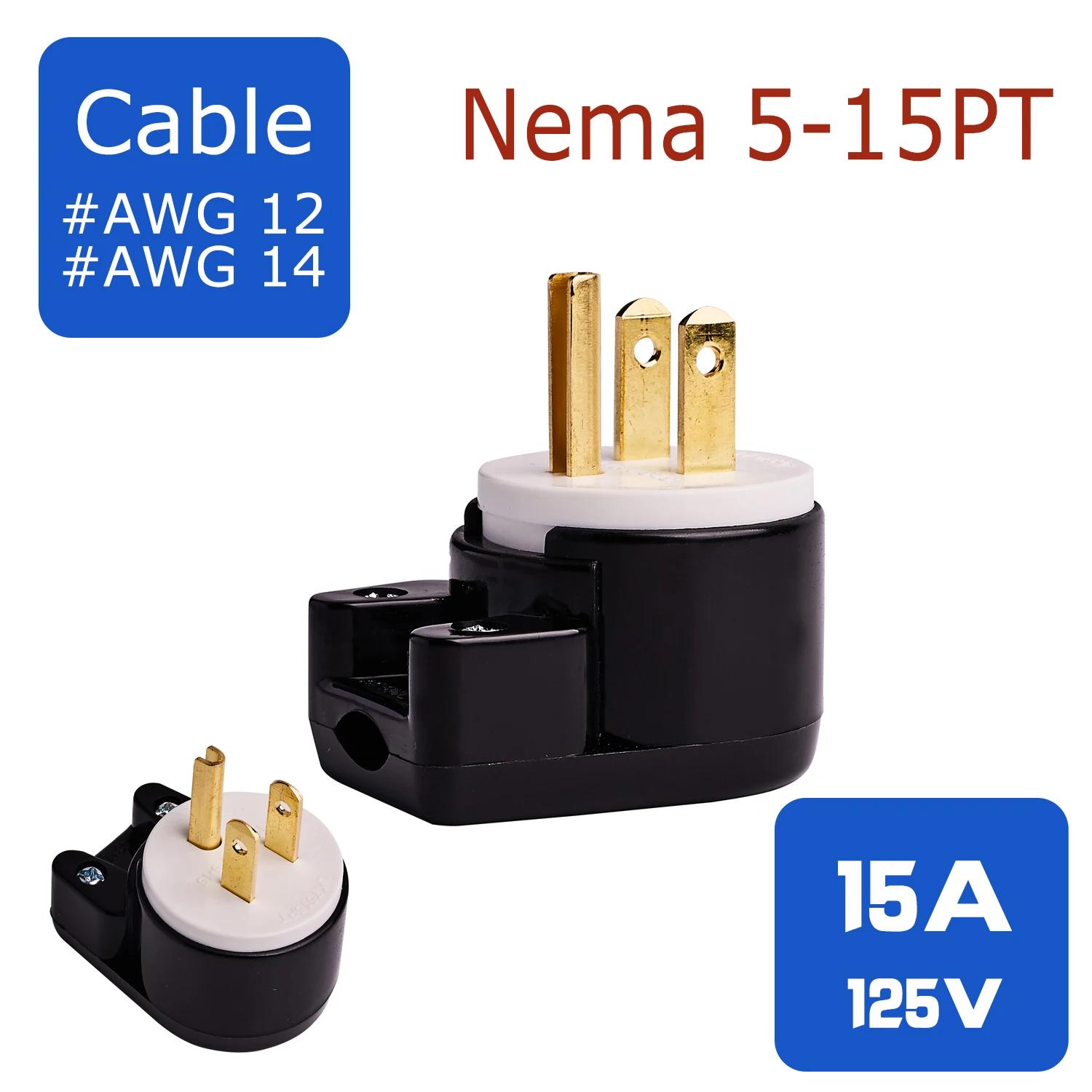 Nema 5-15p ȸ 360  elbowDIY Rewirable AC ÷ UL ̱ 3PIN ÷ ̱ Ϻ DIY ÷